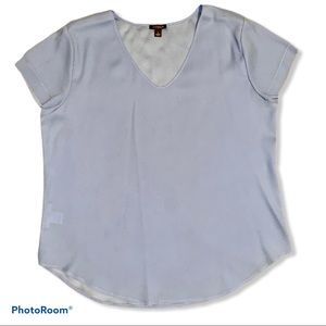 Ann Taylor Women’s Blue V Neck Blouse